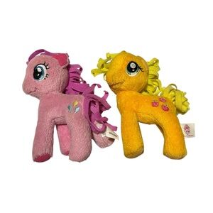 My Little Pony Pinkie Pie Apple Jack Plush Stuffed Soft Toy Lot